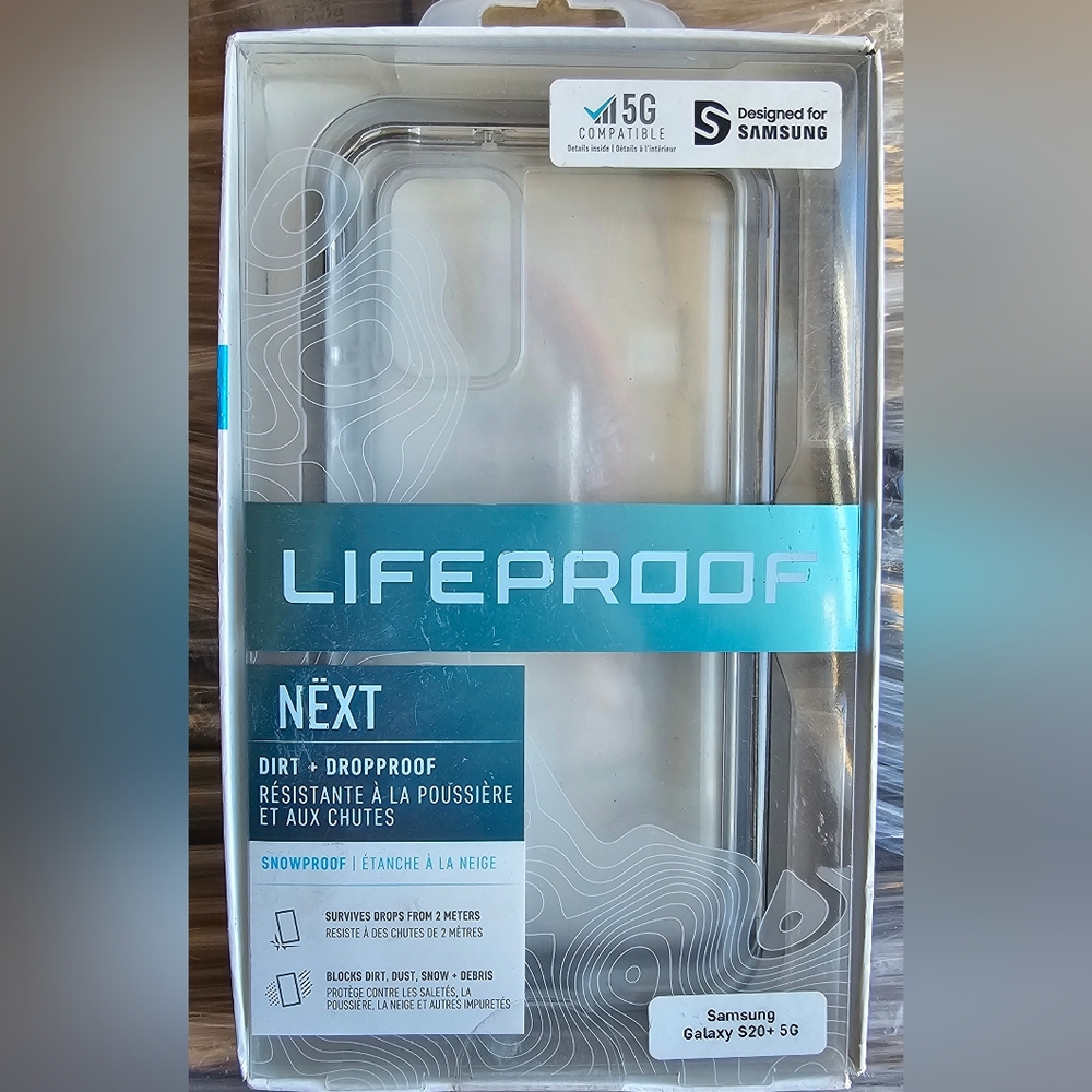 LifeProof NEXT Case for Samsung Galaxy S20 Plus 5G- Black Crystal (Clear/Black)